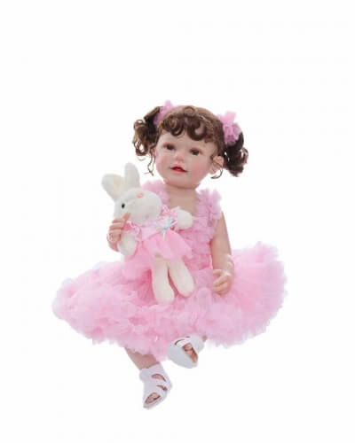 Силиконовая кукла Реборн девочка Габриэль, 55 см-3